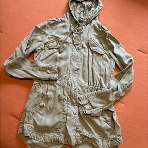 Max Jeans Olive Hooded Jacket